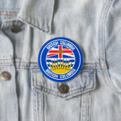 British Columbia Round Emblem Ronde Button 7,6 Cm (In situ)