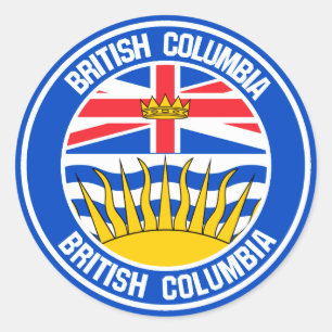 British Columbia Round Emblem Ronde Sticker