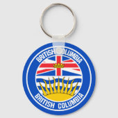 British Columbia Round Emblem Sleutelhanger (Voorkant)