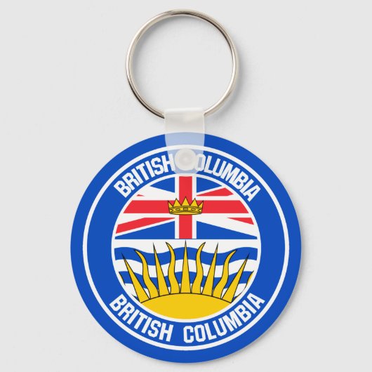 British Columbia Round Emblem Sleutelhanger (Voorkant)