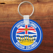 British Columbia Round Emblem Sleutelhanger (Voorkant)