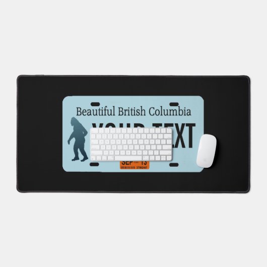 British Columbia Sasquatch License Bord Bureaumat (Keyboard & Muis)
