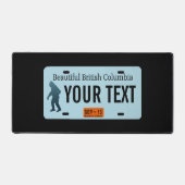 British Columbia Sasquatch License Bord Bureaumat (Voorkant)
