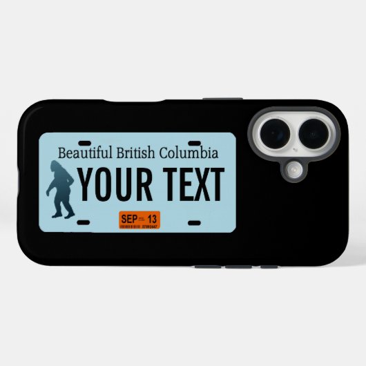 British Columbia Sasquatch License Bord Case-Mate iPhone Case (Achterkant (horizontaal))