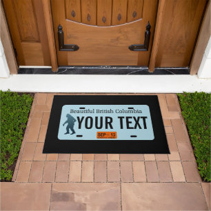 British Columbia Sasquatch License Bord Deurmat