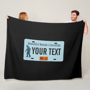 British Columbia Sasquatch License Bord Fleece Deken