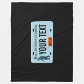 British Columbia Sasquatch License Bord Fleece Deken (Voorkant)