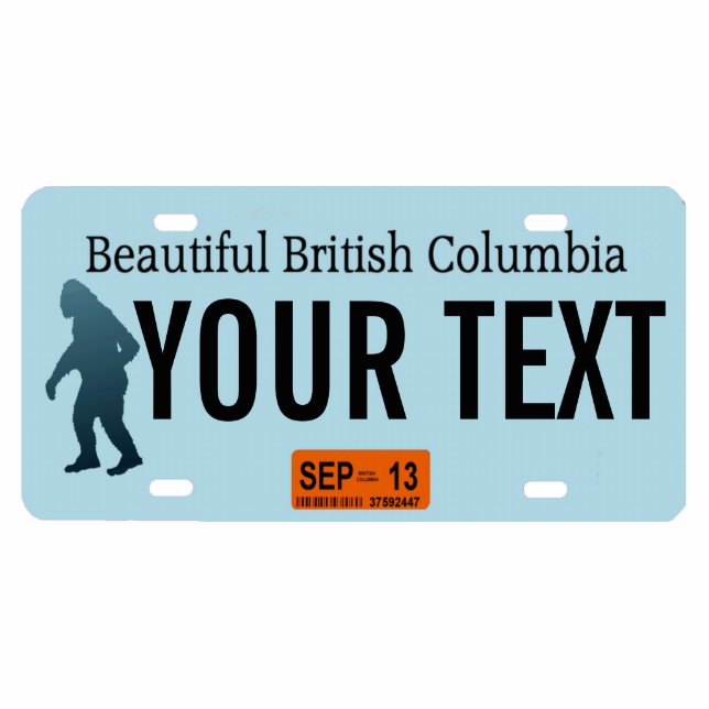 British Columbia Sasquatch License Bord Fotobeeldje Magneet (Voorkant)