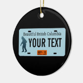 British Columbia Sasquatch License Bord Keramisch Ornament (Links)