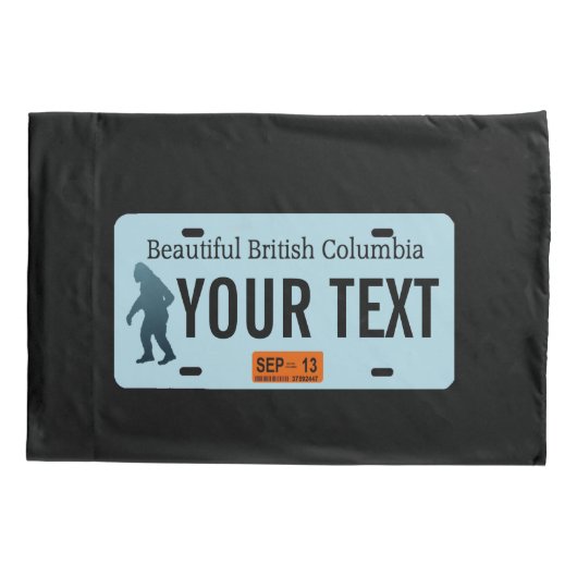 British Columbia Sasquatch License Bord Kussensloop (Achterkant)