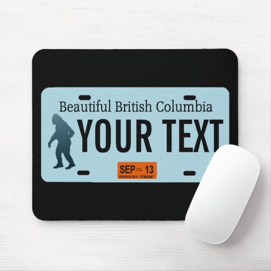 British Columbia Sasquatch License Bord Muismat (Met muis)