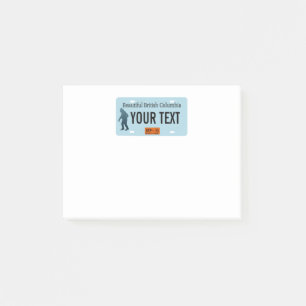 British Columbia Sasquatch License Bord Post-it® Notes