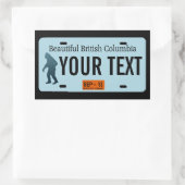British Columbia Sasquatch License Bord Rechthoekige Sticker (Tas)