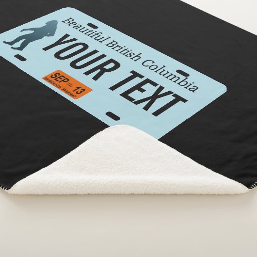 British Columbia Sasquatch License Bord Sherpa Deken (3/4)