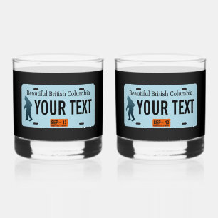 British Columbia Sasquatch License Bord Whisky Glas