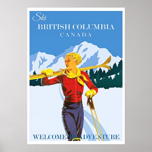 British Columbia Travel Poster (Voorkant)