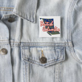 British Columbia Vierkante Button 5,1 Cm (In situ)