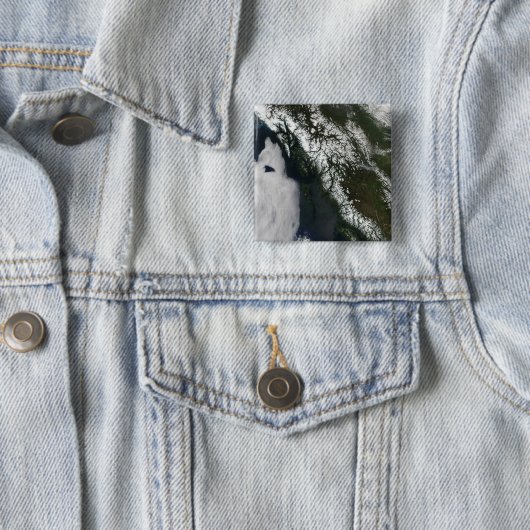 British Columbia Vierkante Button 5,1 Cm (In situ)