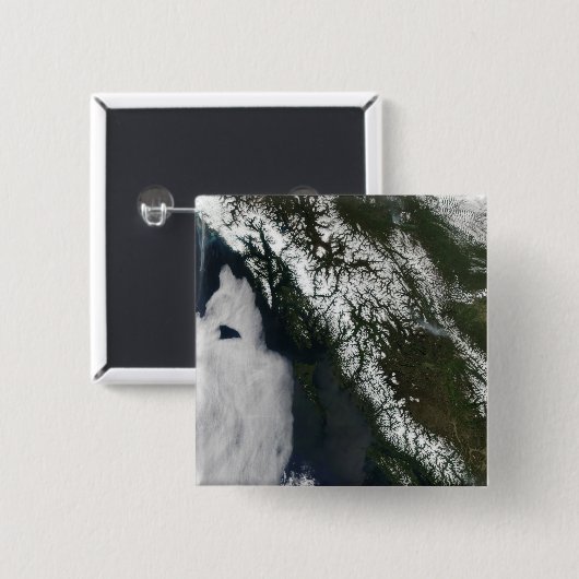 British Columbia Vierkante Button 5,1 Cm (Voorkant /achterkant)