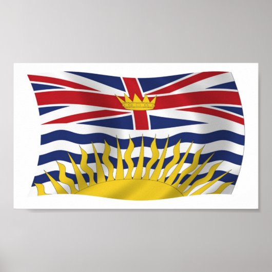 British Columbia Vlag Poster Print (Voorkant)