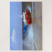 British Cross Channel Hovercraft. jaren zeventig Legpuzzel (Verticaal)