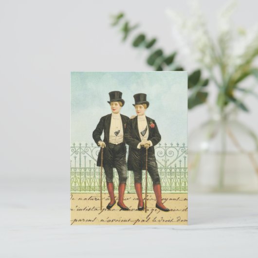 British Dandy Boys in Topjes en zeilen Briefkaart (Staand voorkant)