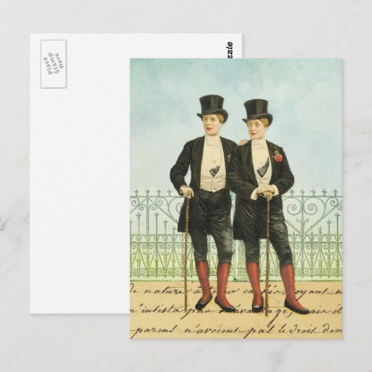British Dandy Boys in Topjes en zeilen Briefkaart (Voorkant / Achterkant)