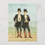 British Dandy Boys in Topjes en zeilen Briefkaart (Voorkant)