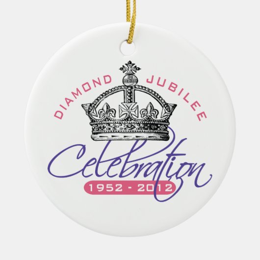 British Diamond Jubilee - Royal Souvenir Keramisch Ornament (Voorkant)