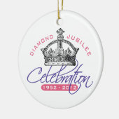 British Diamond Jubilee - Royal Souvenir Keramisch Ornament (Links)