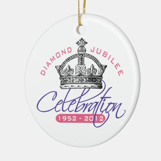 British Diamond Jubilee - Royal Souvenir Keramisch Ornament (Links)