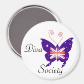 British Diva Butterfly Society Magneet (Voorkant / Achterkant)