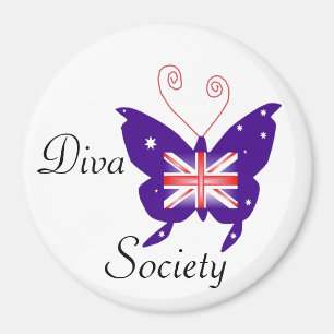 British Diva Butterfly Society Magneet