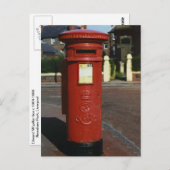 British Edward VII Pillar Box Briefkaart (Voorkant / Achterkant)