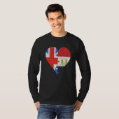 British Egyptian Flag Heart T-shirt (Voorkant volledig)