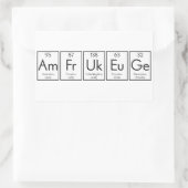 British Element Periodic Table Humor Rechthoekige Sticker (Tas)