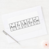 British Element Periodic Table Humor Rechthoekige Sticker (Envelop)