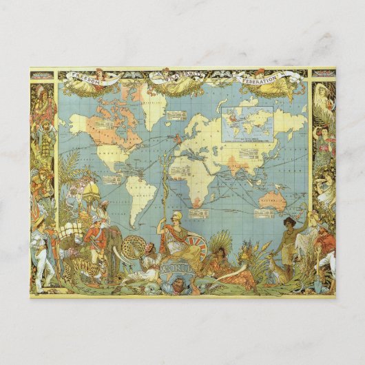 British Empire Map Briefkaart (Voorkant)
