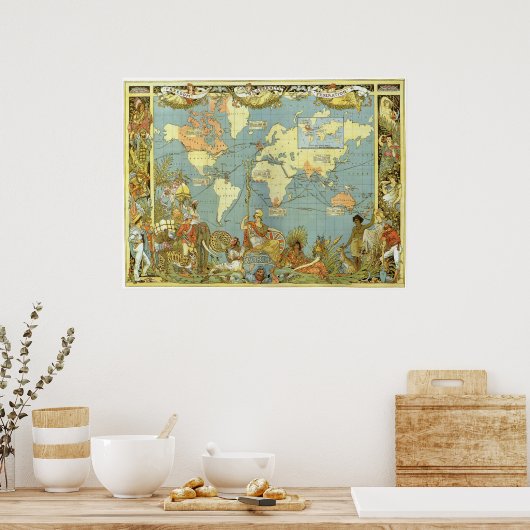 British Empire Map Poster (Keuken)