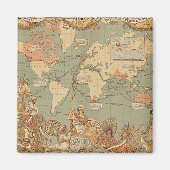 British Empire  Victoriaans Map Magneet (Voorkant)