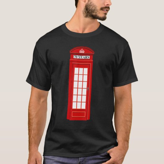 British England London Red Telephone Box Phone Boo T-shirt (Voorkant)