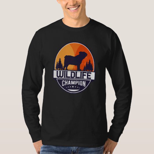 British English Bulldog Retro T-shirt (Voorkant)