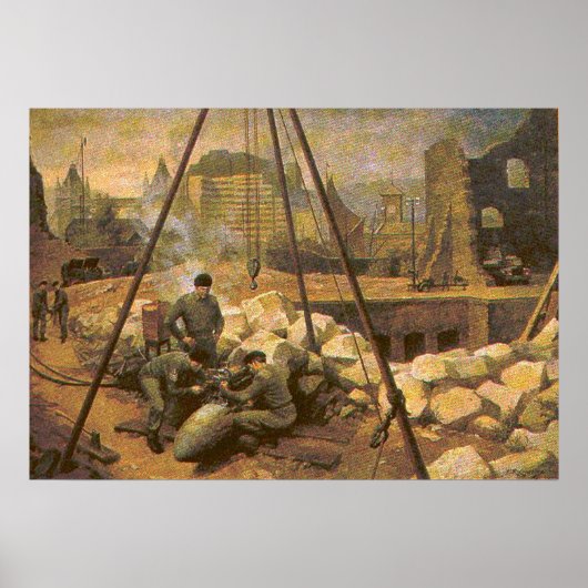 British EOD Digging voor Bomb Poster (Voorkant)