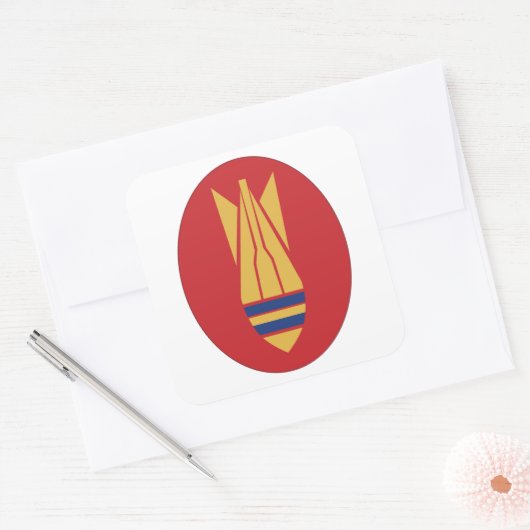 British EOD Vierkante Sticker (Envelop)