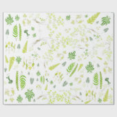 British Ferns in Victorian Drawings Wrapping Paper Cadeaupapier (Vlak)
