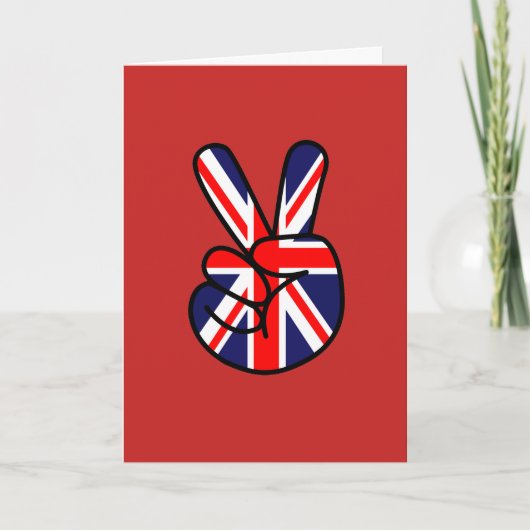 British Flag Across the Pond Greeting Card Kaart (Voorkant)
