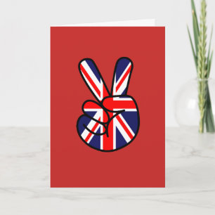 British Flag Across the Pond Greeting Card Kaart
