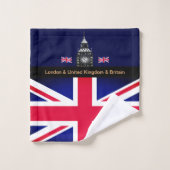 British Flag Bathroom UK, Big Ben/London Towels Bad Handdoek (Wasdoekje)