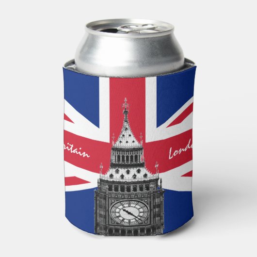 British Flag & Big Ben - Londen, VK/sportfans Blikjeskoeler (Blikje Voorkant)