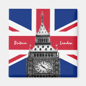 British Flag & Big Ben - Londen, VK/sportfans Magneet (Voorkant)